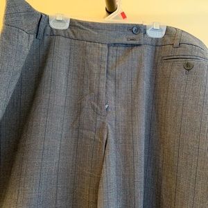 Work pants black and white with a hit of red